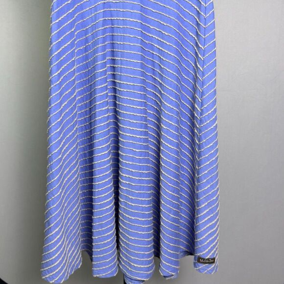 Matilda Jane Exploration Dress, Women's Sz XS, Periwinkle Blue & Gray Stripes - Picture 6 of 15